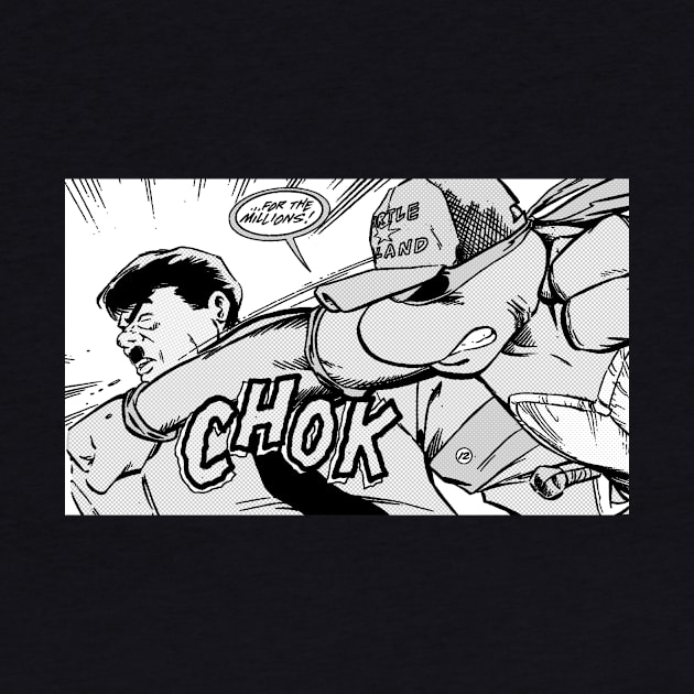 Raph punching Hitler (B&W) by swgpodcast